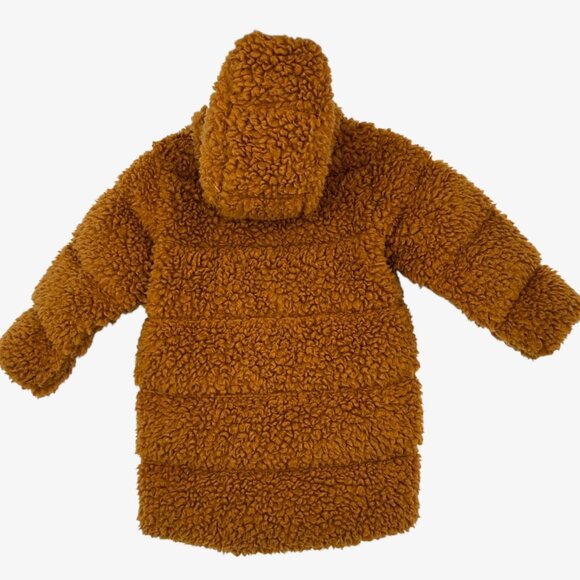 Patagonia Baby Hi Loft Parka Size 3T Brown Deep Pile Full Zip Hooded Teddy Bear - Picture 5 of 12